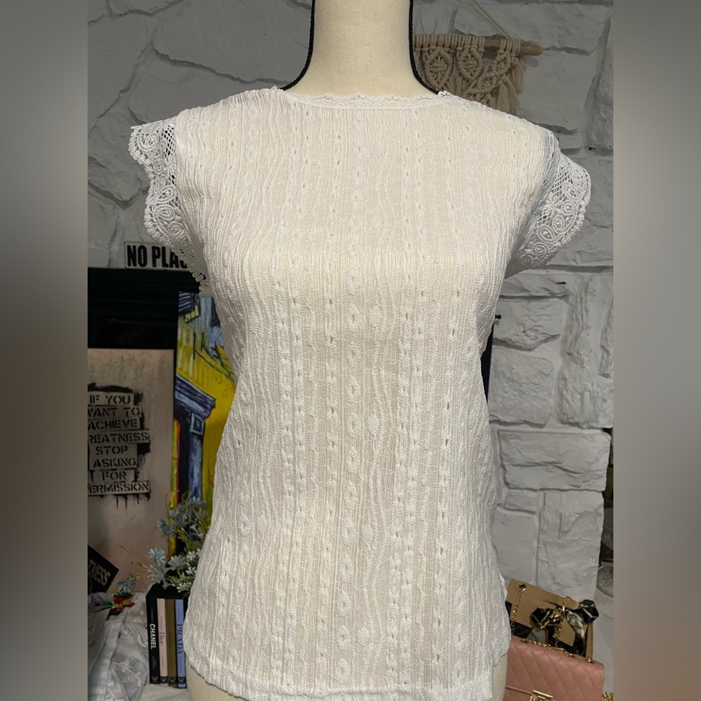 White lace blouse